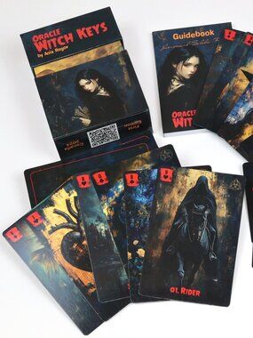 Witch Keys Oracle Deck, Dark Lenormand Cards, Occult Divination, Guidebook